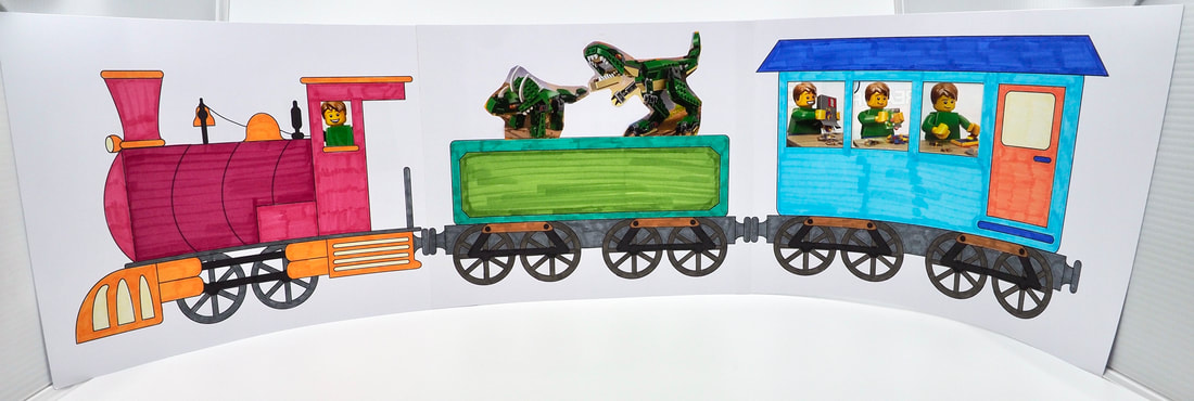 Create a fun Steam Train - colour it in and get creative with the passengers and cargo. Fun craft activity with printable templates. 