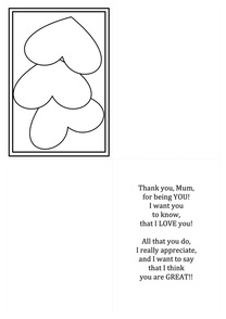 Free mother's day card printable template with instructions. Craft for kids.