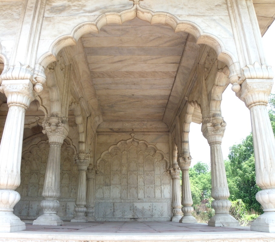 The Red Fort, Delhi, India. Diwan-i-Khas (Hall of Private Audiences).