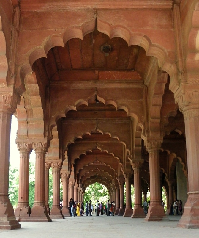 The Red Fort, Delhi, India. The Diwan-i-Aam (Hall of Public Audiences)