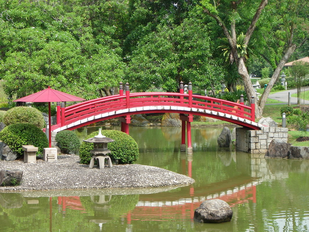 Jurong Lake Gardens -  Singapore Japanese and Chinese Gardens. Japanese Garden.