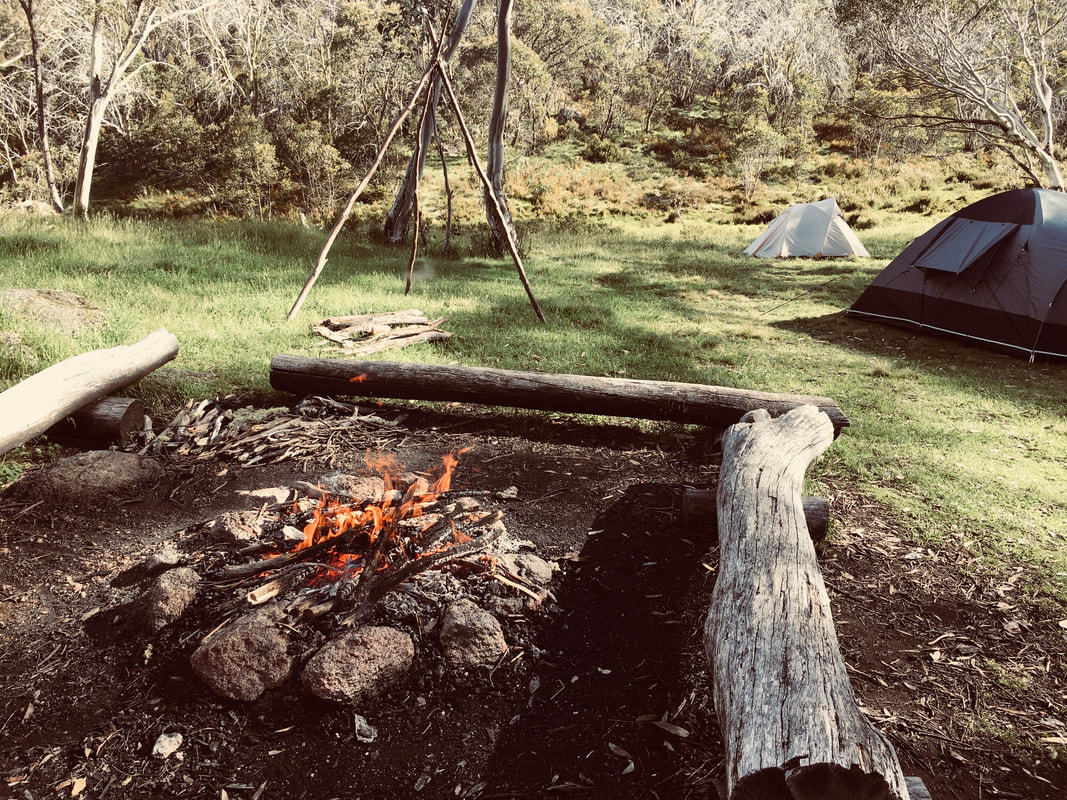 Camping Ground. Inside Cascade Hut, Cascade Hut, Kosciuszko National Park, New South Wales, Australia
