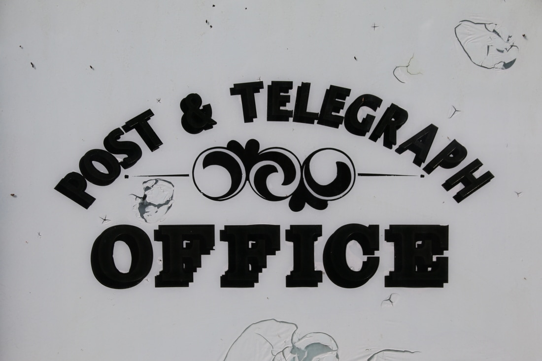 Original Window Sign, Old Walhalla Post Office Museum, Walhalla, Victoria, Australia