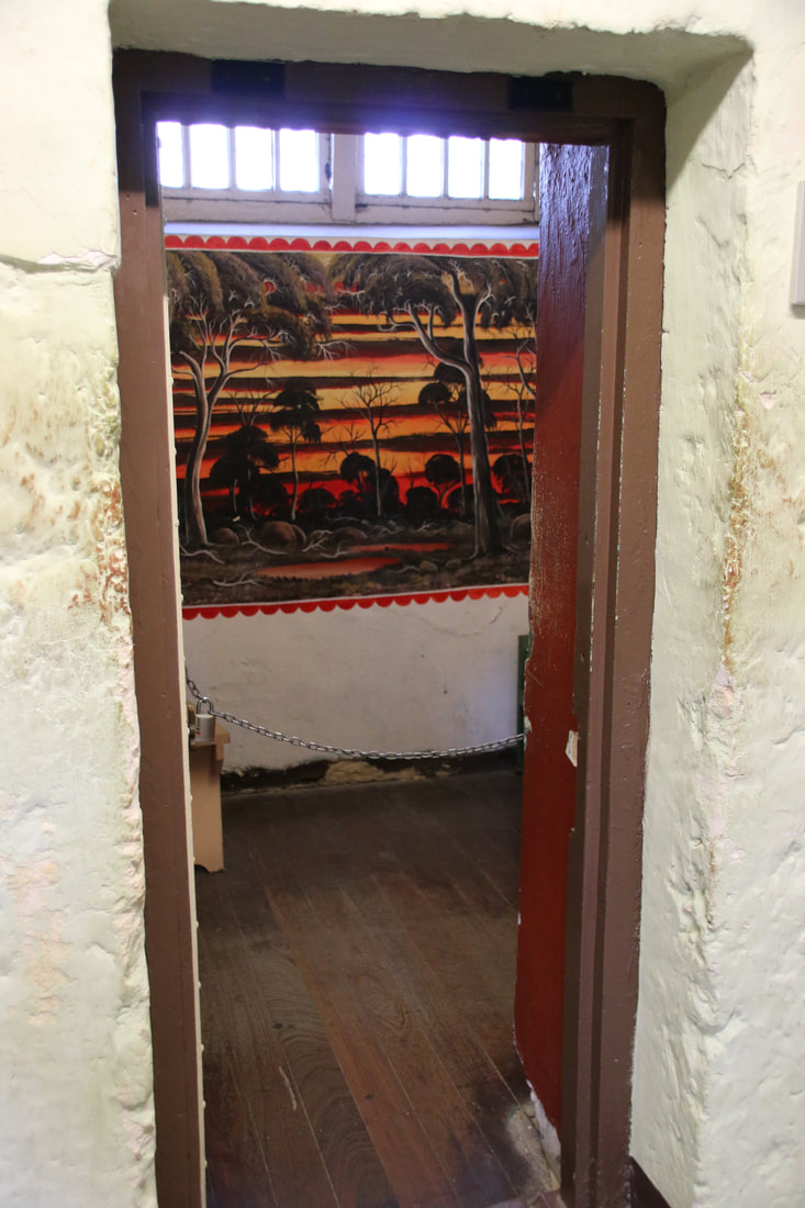 Cell with Painting on the Walls, Fremantle Prison,  Fremantle, Western Australia