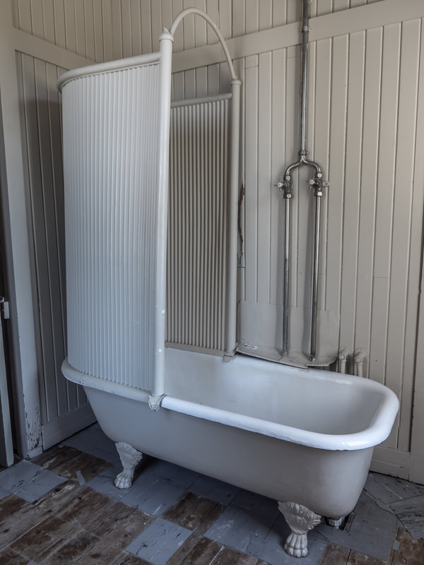 Bath Tub in Bathroom. Coolart  Homestead, Mornington Peninsula, Victoria, Australia.