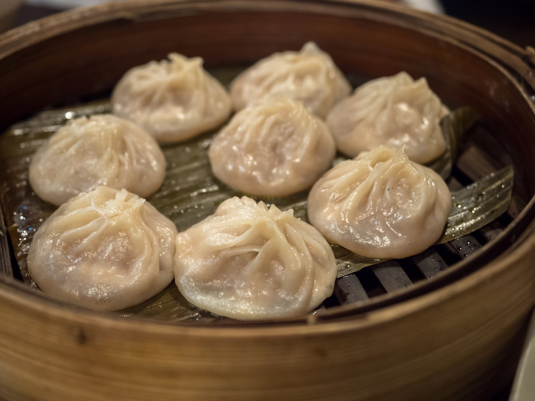 Steamed dumplings. The Noodle Man. Lan Zhou La Mian. Chinatown, Singapore.