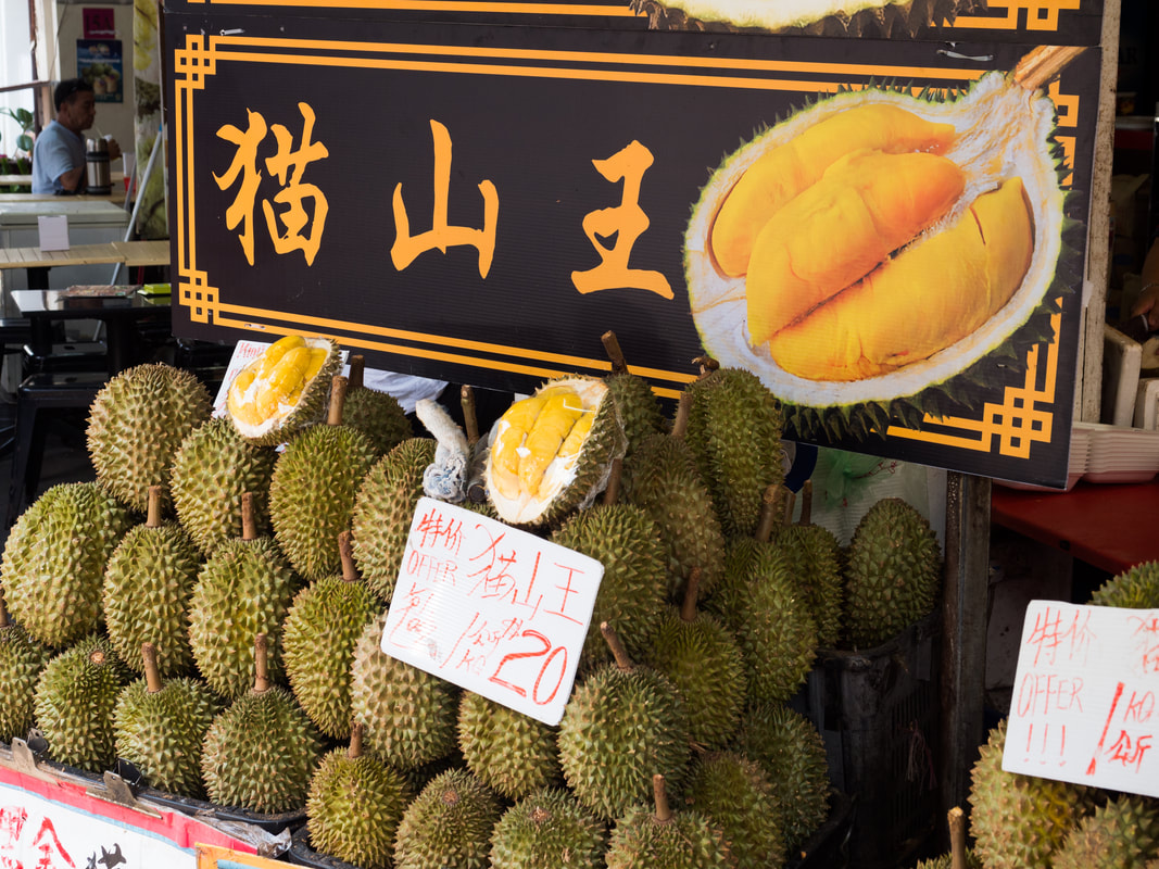 Durian for Sale, Chinatown, Singapore.