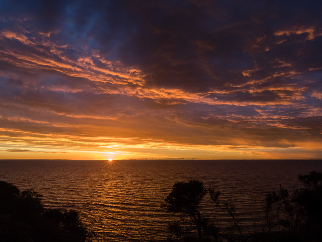 Sunset over Port Phillip Bay. Taken looking out from Mount Eliza, Mornington Peninsula, Victoria, Australia. 