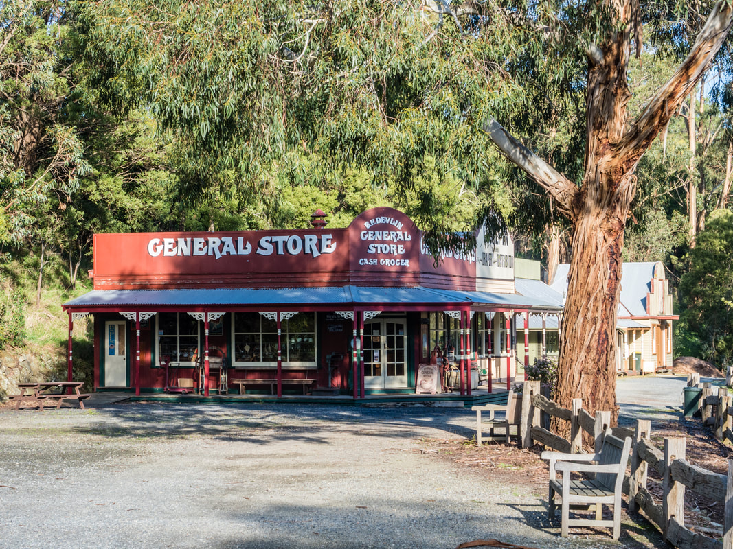 General store at Coal Creek Community Park and Museum, Korumburra, Australia.