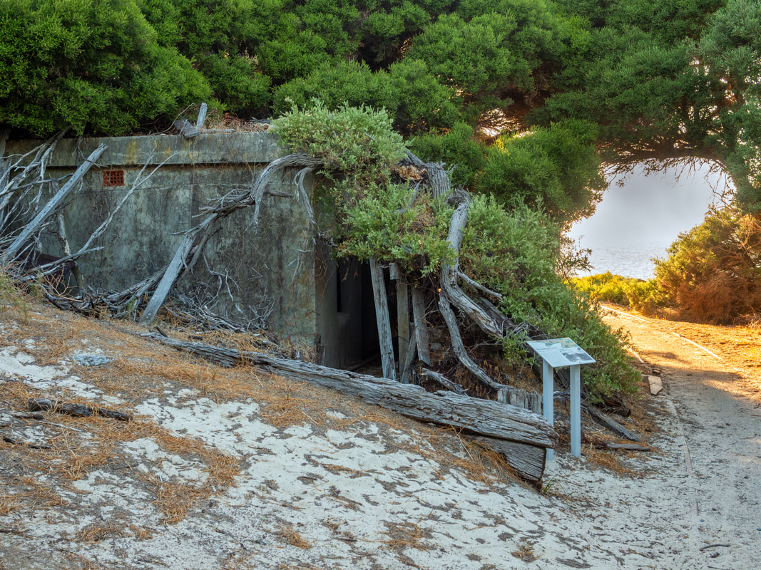 Bickley Battery Heritage Trail. Rottnest Island, Western Australia.