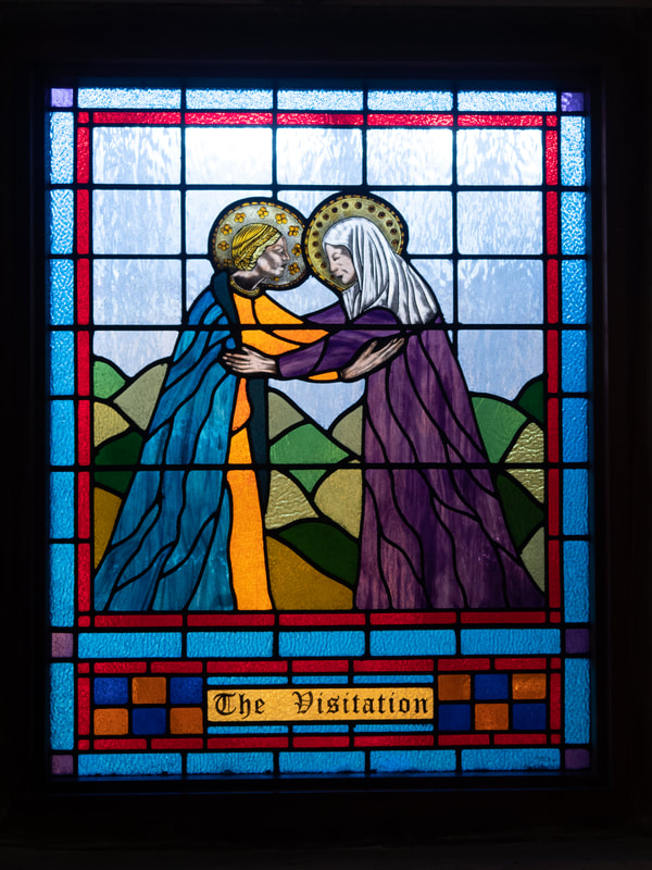 Rottnest Island Chapel. Western Australia. Heritage, visit Rotto. Old churches. Stained glass window. The Visitation.