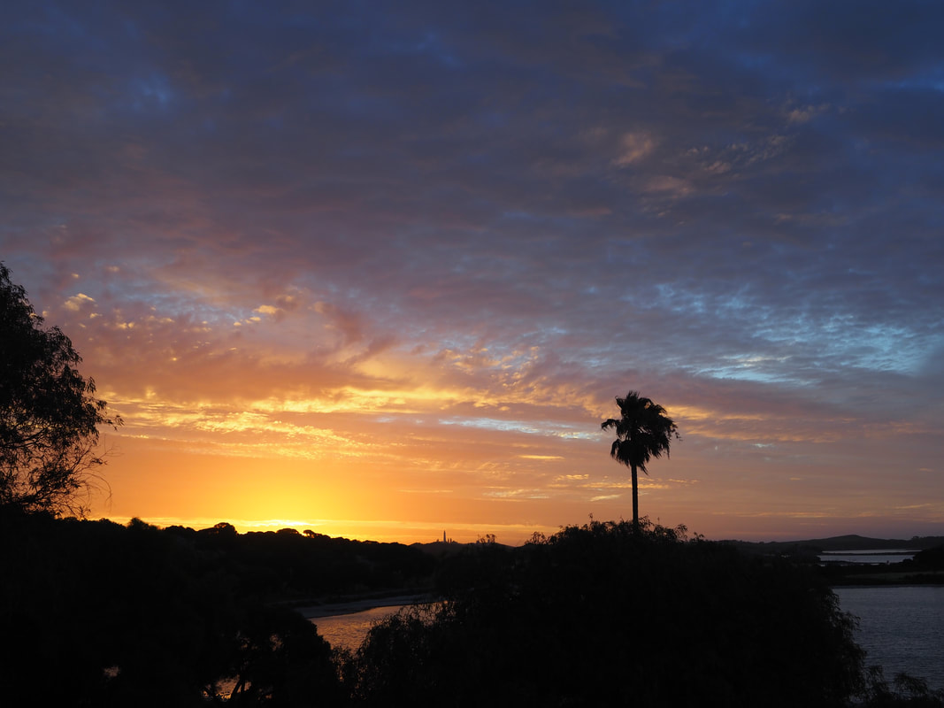 Sunset over the Salt Lakes. Rottnest Island, Western Australia.