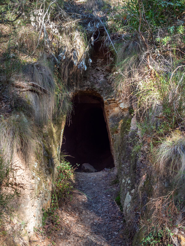 Gold mining tunnel. Lerderderg State Park, Victoria, Australia. Walking, bushwalking, travel, explore, nature.