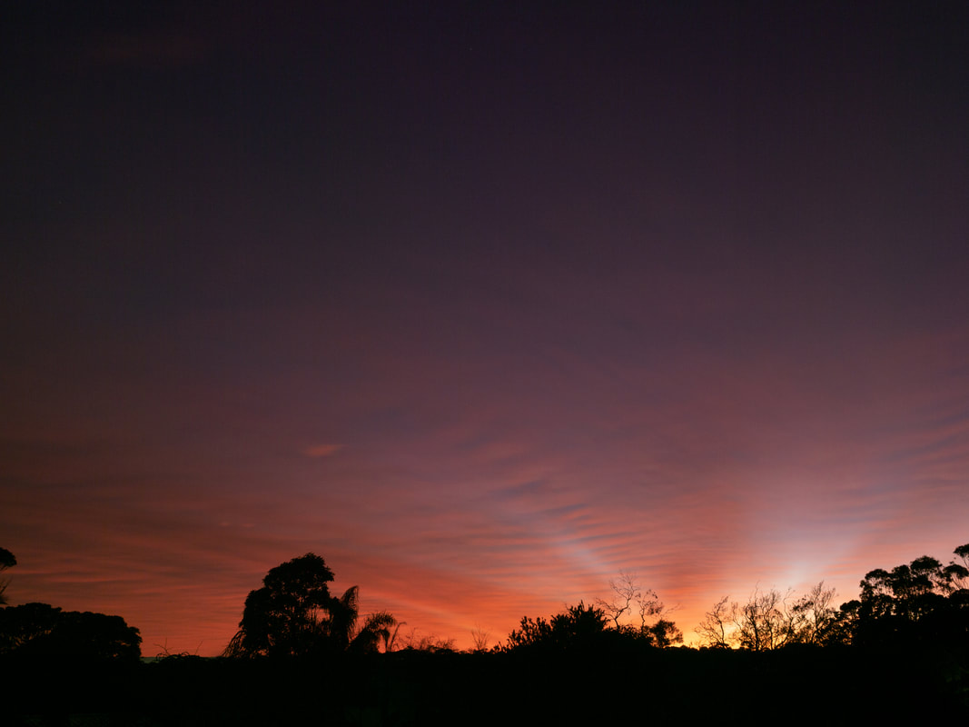 Spectacular Sunrise, Purple, REd, Yellow. Mount Eliza, Victoria, Australia.
