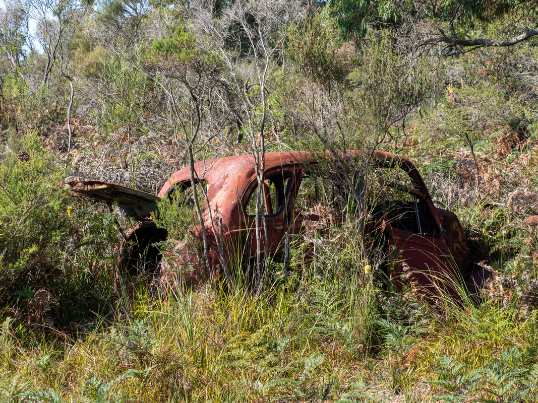 French Island, Victoria, Australia. French Island National Park. Rusting Car Body.