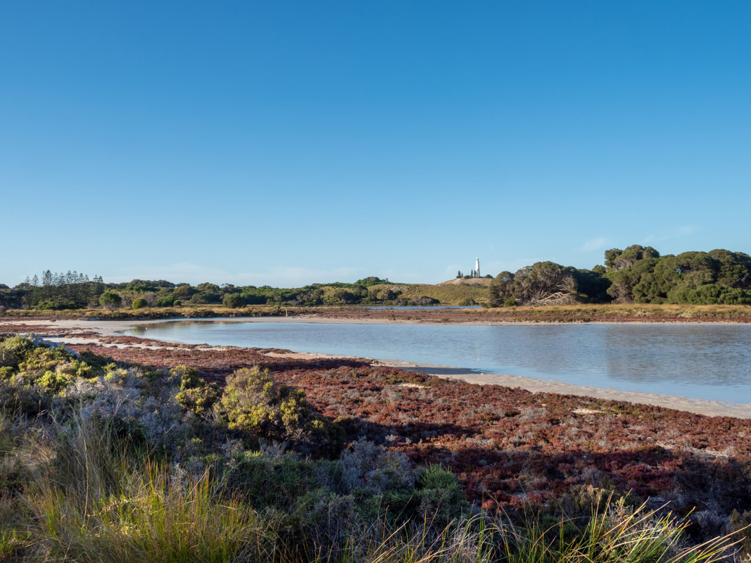 Rottnest Island Western Australia. Salt Lakes. Pink Lake.