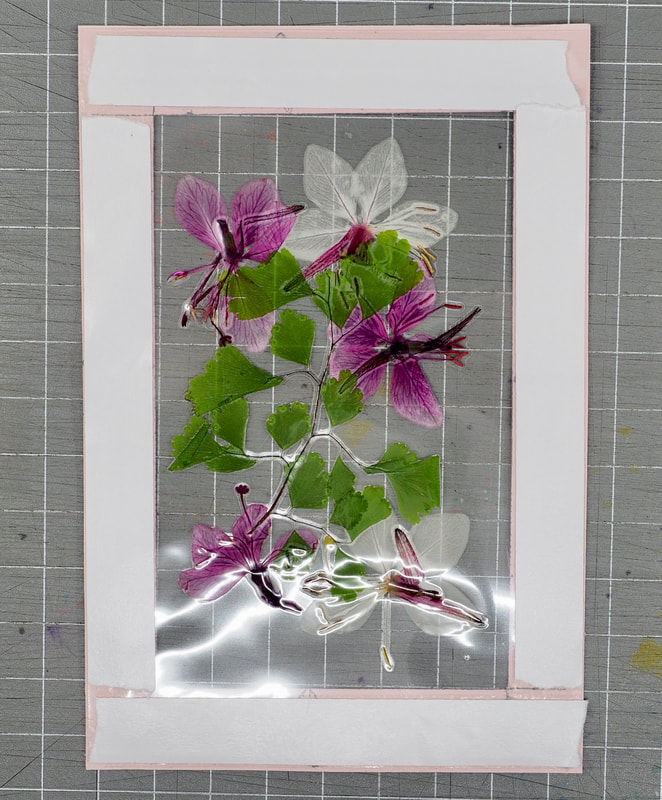 Pressed & Dried Flowers Frame Card. Free fully illustrated card making tutorial. craftnhome.com