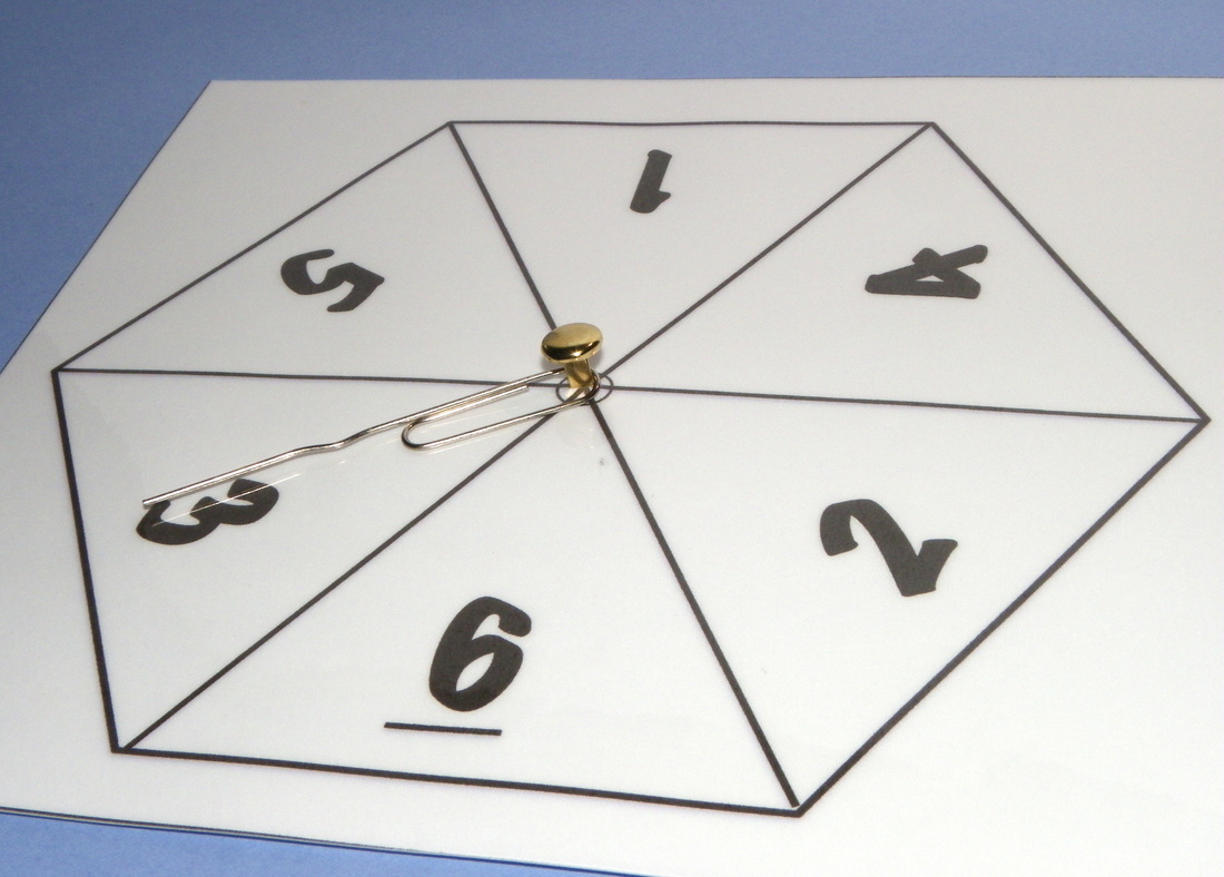 How to make a number spinner 1 to 6 for maths with template