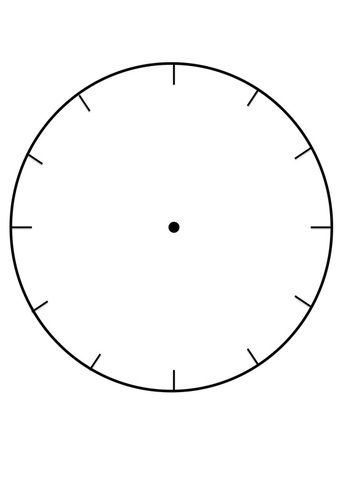 Free printable Clock face template for learning to tell the time