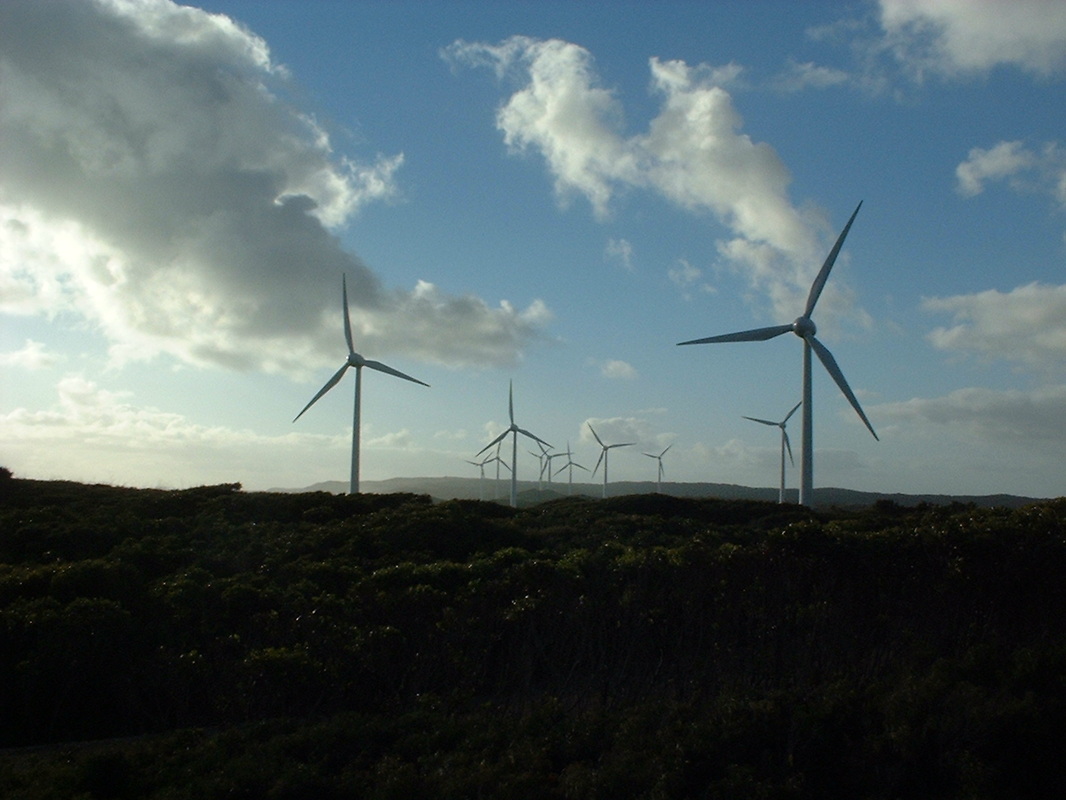Albany Wind Farm coastline turbines western australia 