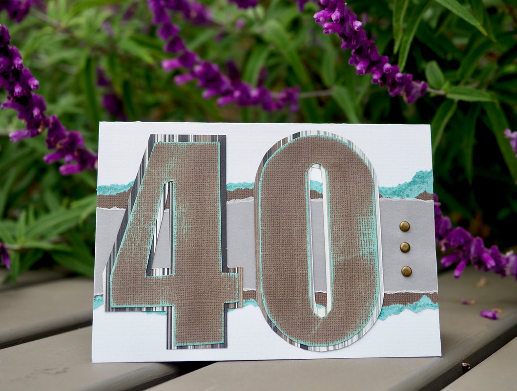 Fortieth 40 Birthday card for male. Free craft instructions and printable download. diy. How to make your own. www.craftnhome.com