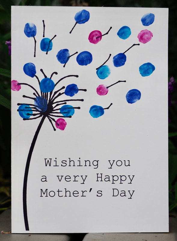 Mother's Day card craft for kids. Free printable template and instructions.