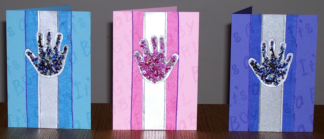 free craft card making instruction how to make a beaded hand baby welcome card