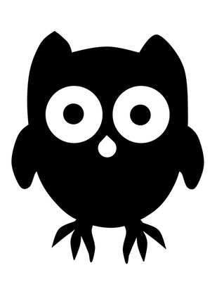 Free printable Owl Template for Kids art, craft and painting.