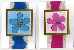 Glitter Flowers for Card Making and Scrapbooking. Printable template and instructions.