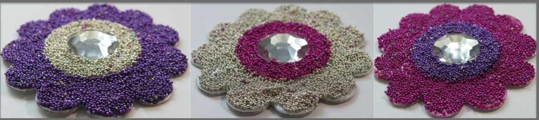 Microbead Flower Embellishments for Card Making and Scrapbooking