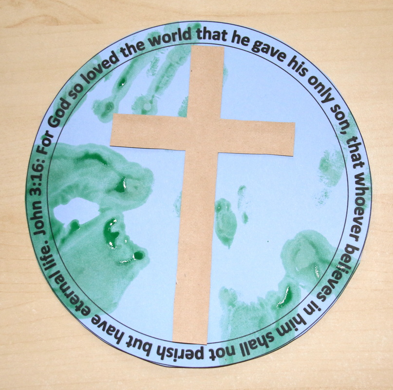 John 3 verse 16 craft for kids with free printable template and instructions. world.