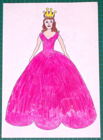 Free Kids craft princess colouring page printable 