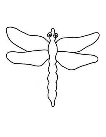 Free dragonfly template for kids craft