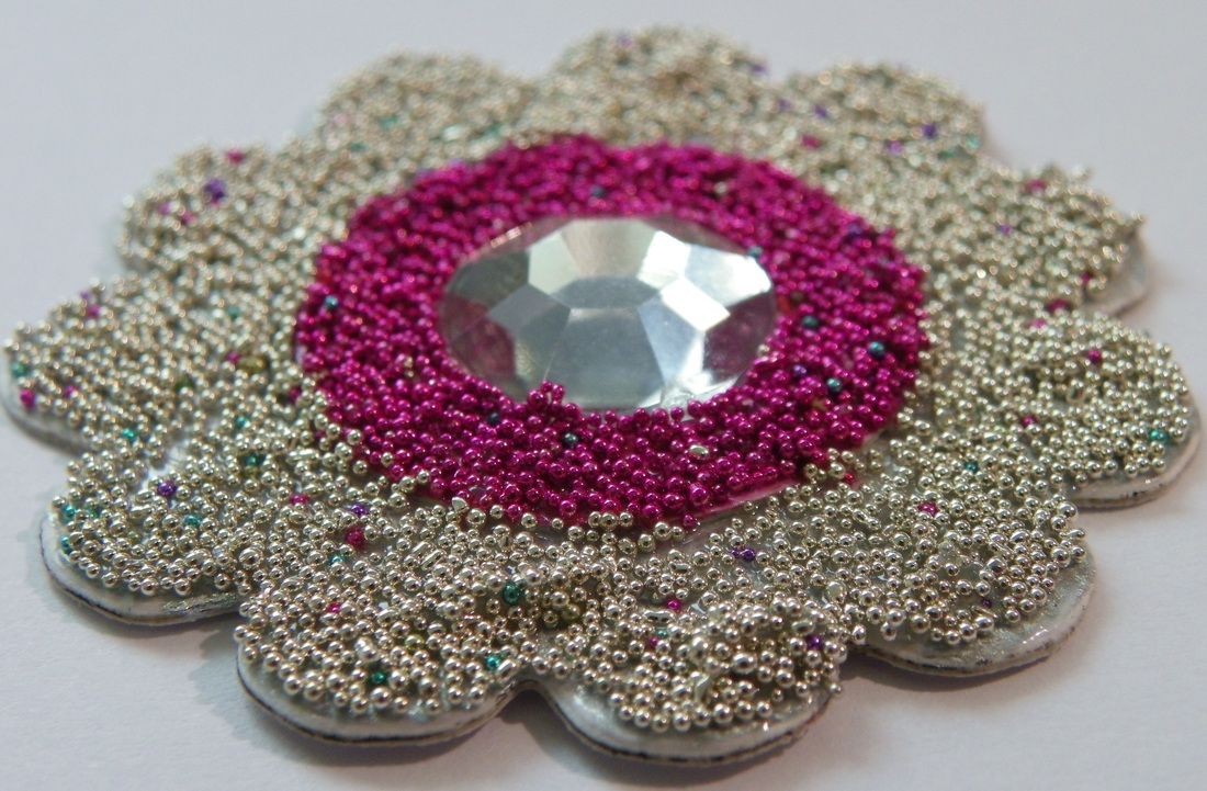 Microbead Flower Embellishments for Card Making and Scrapbooking