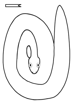 Free craft for kids spiral snake template