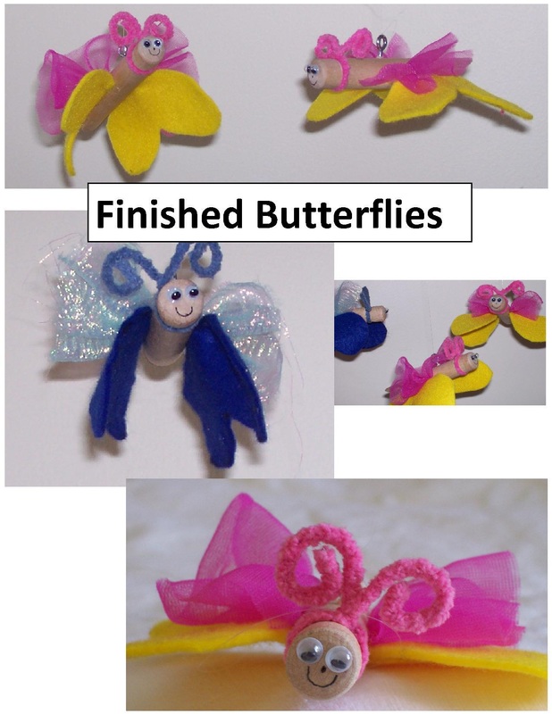 make peg butterflies free craft instructions and template