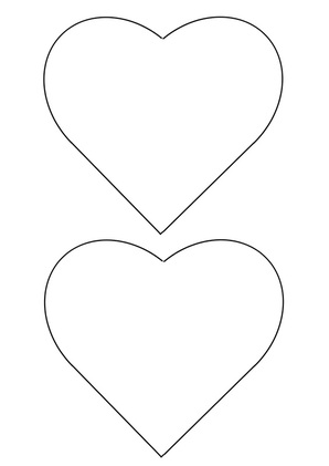 Free printable template and instructions for woven heart card. 