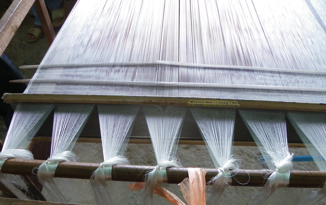 loom ready for weaving angkor silk farm siem reap cambodia