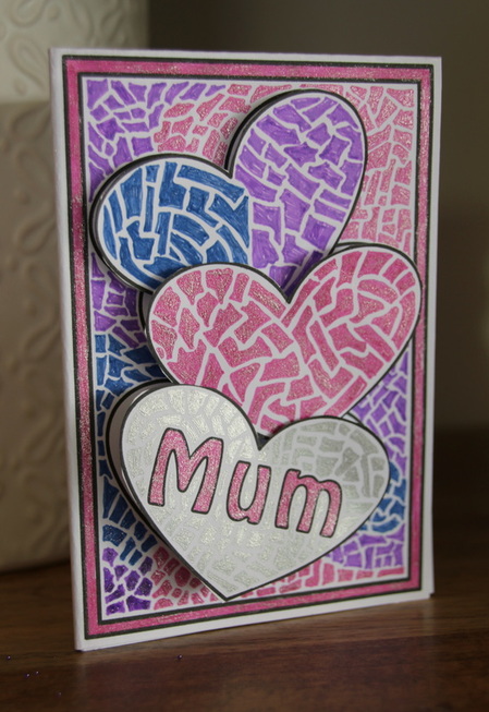 Free Printable Template for Mother's Day card craft for kids.