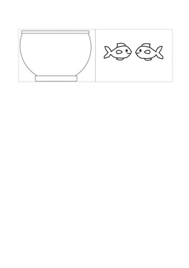 Fish in bowl optical illusion craft for kids. Free printable template. 