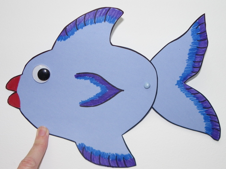 free preschooler craft with template for fish with moving tail