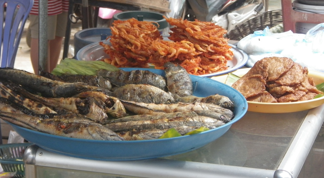 BBQ Fish, Market Stall, Siem Reap, Cambodia