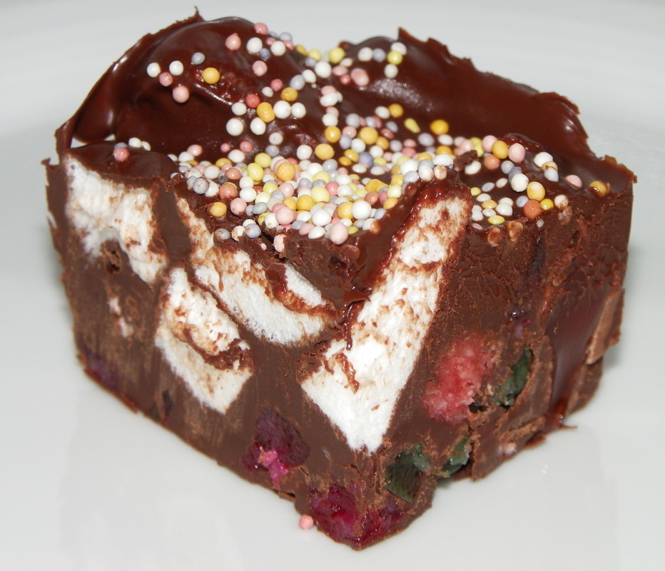 Recipe for how to make Rocky Road Chocolate bars