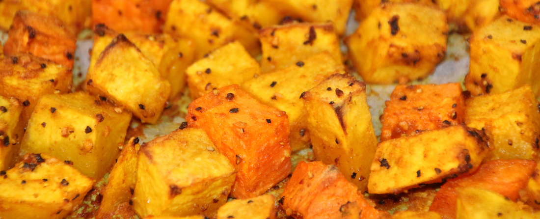 Recipe for Moroccan Spiced Roast Pumpkin and Sweet Potato for salads