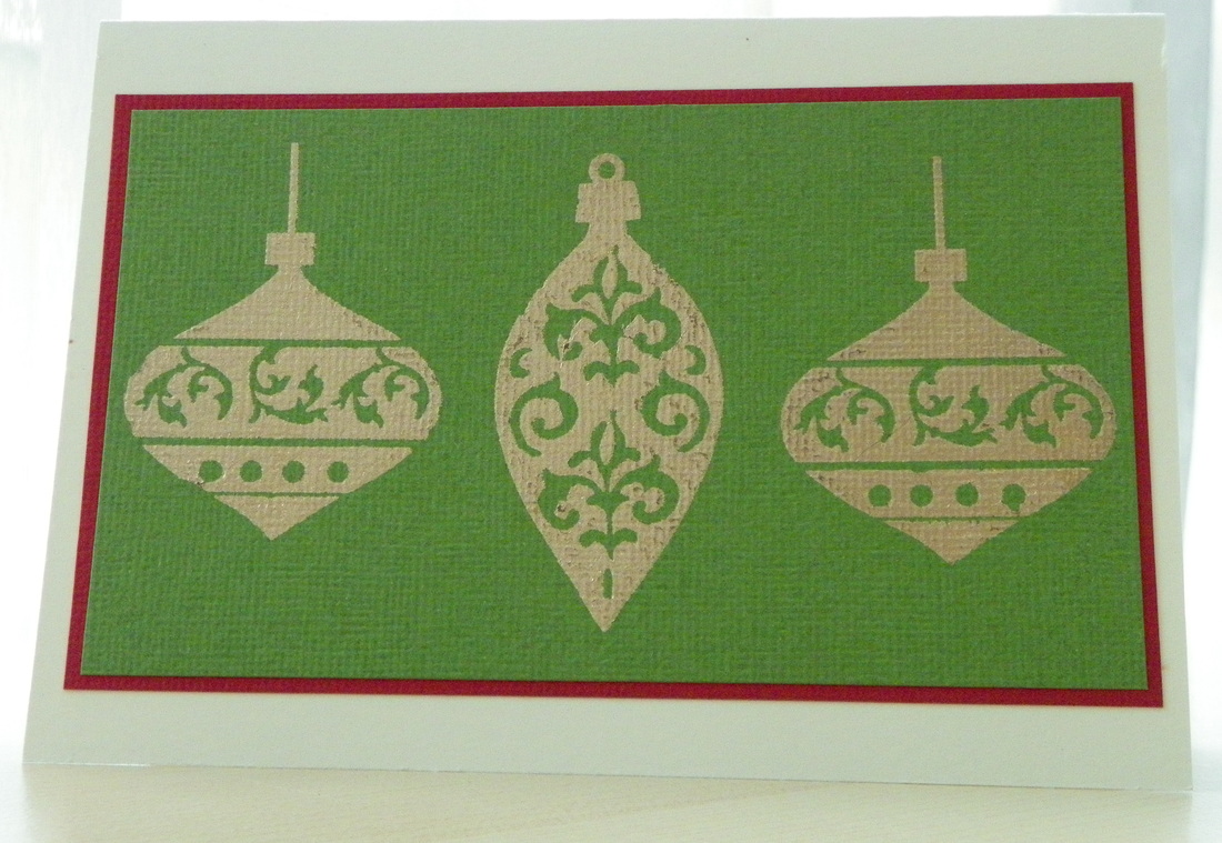 Make a Christmas Card using glue stickers and foil paper
