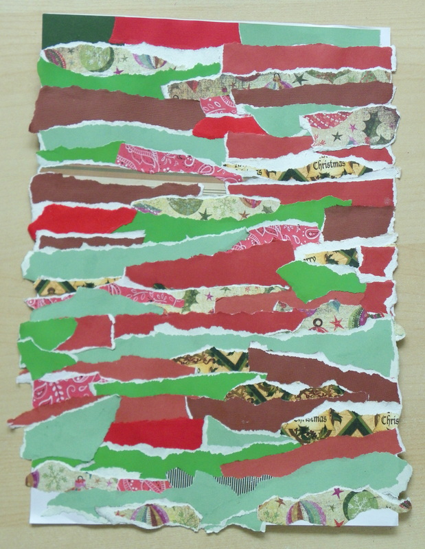 Make your own layered christmas paper from scraps for scrapbooking and card making crafts