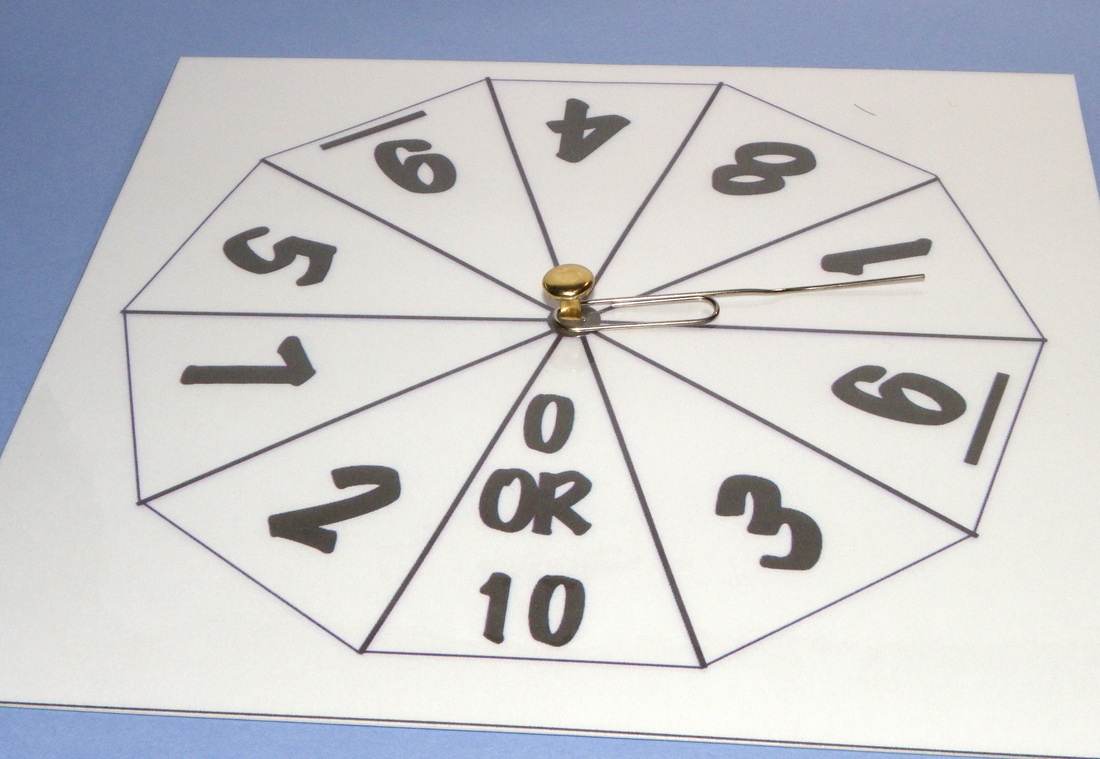 How to make a number spinner 0 to 10 for maths with template