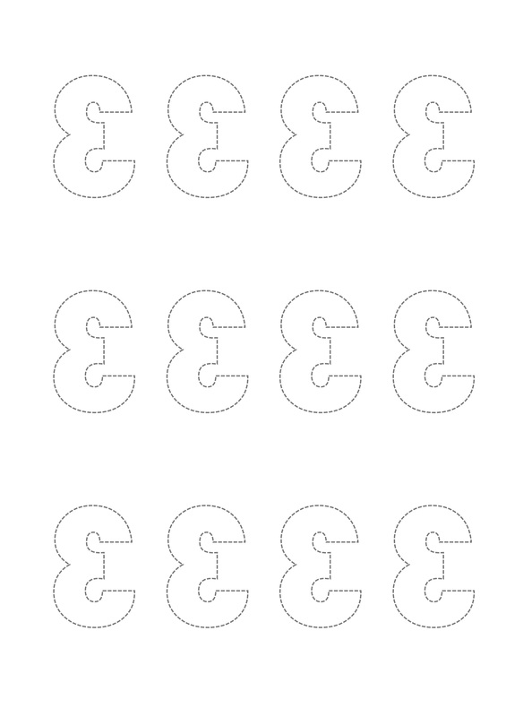 Free printable reversed number and letter templates for craft, scrapbooking and card making