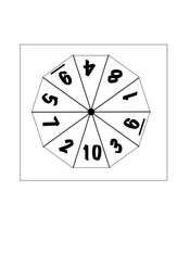 How to make a number spinner 1 to 10 for maths with template