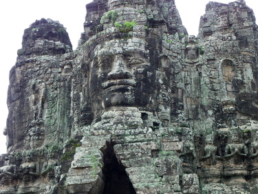 Cambodia Siem Reap Angkor Thom Bayon Complex Faces